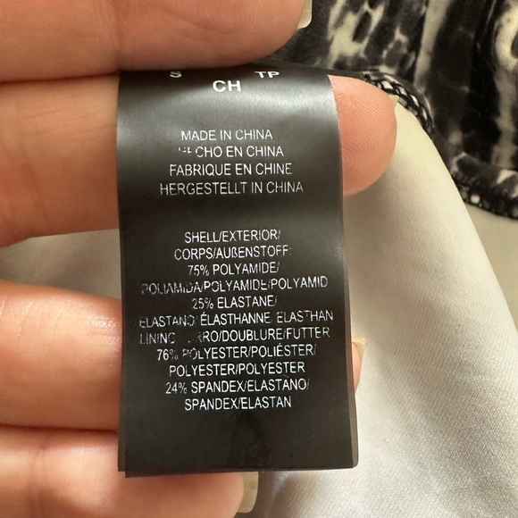 Proenza Schouler Classic One Piece Swimsuit Black/White Abstract Print Size S - Picture 10 of 10